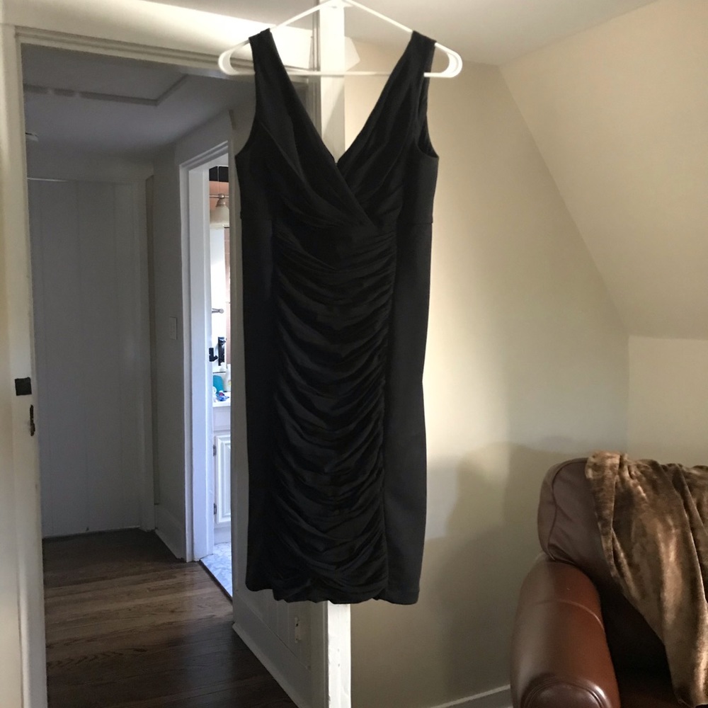 WHBM Rouched Black Dress - Picture 2 of 4